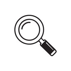 White magnifying glass icon