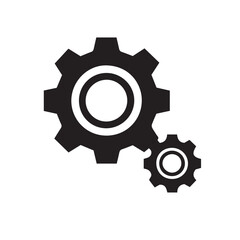gear icon on metal internet button