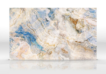Beige and blue Onyx marble tile texture