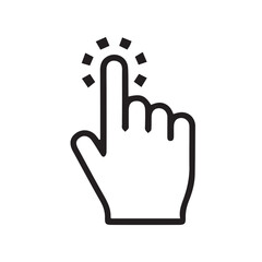 white hand cursor icon