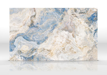 Beige and blue Onyx marble tile texture