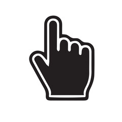 vector hand icon black cursor 