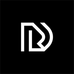 A modern and elegant DR or RD monogram. The sleek, stylized letters create a dynamic and professional aesthetic, perfect for a brand focused on innovation and sophistication.