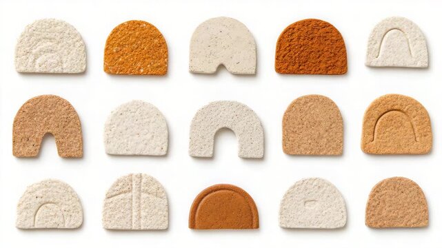 Variety of Unique Cookies in Different Shapes and Colors on Display