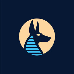 Anubis Egypt God Logo