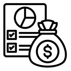 Budget Report  Icon Element For Design