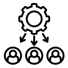 Resource Allocation  Icon Element For Design