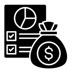 Budget Report  Icon Element For Design