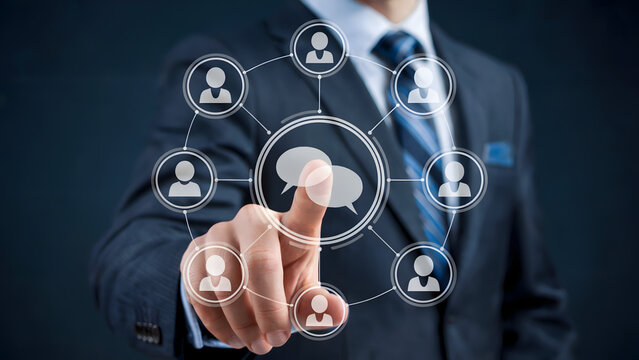 Professional taps virtual network connecting people for seamless communication and collaboration online