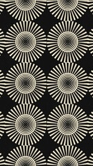 Spiral pattern iPhone wallpaper, black seamless circle background