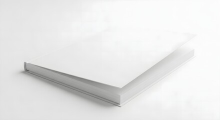 Pristine White Hardcover Book Mockup on a Clean, Seamless Background