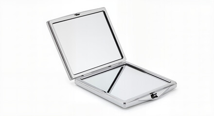 Stylish Silver Compact Mirror for On the Go Touch Ups Perfect For Everyday Use Elegant Accessory for Your Makeup Bag