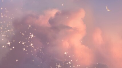 Aesthetic crescent moon hd wallpaper design © Rawpixel.com