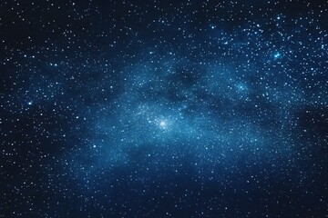 Starry sky background, blue night sky full of stars, glowing stars in the dark space, starry background, dark night, stars in the distance, starlight, dark background with a blue glow, night sky.	
