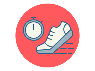 Running icon. Sport vector icon. Solid editable vector icons. Flat illustration.