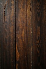 Naklejka premium Dark burnt oak wood banner, deep brown hues, distressed surface, long format , wooden texture, burned wood, old wood