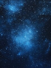 Fototapeta premium Starry sky background, blue night sky full of stars, glowing stars in the dark space, starry background, dark night, stars in the distance, starlight, dark background with a blue glow, night sky. 