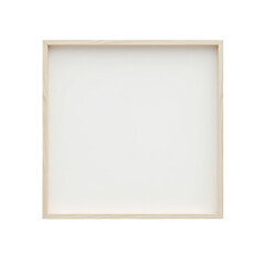 Fototapeta premium Light beige wooden picture frame.