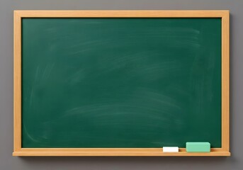 blank blackboard green board, back to school, green chalkboard with frame, Education concepts. green background, green background, blank green chalkboard, a blank green board school, with Generated AI