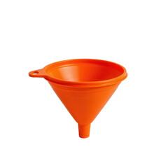 Bright Orange Plastic Funnel for Pouring Liquids and Ingredients