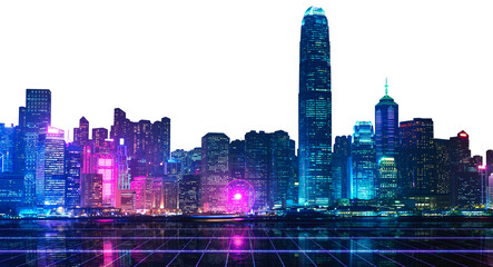 Smart city png, digital transformation technology, transparent background