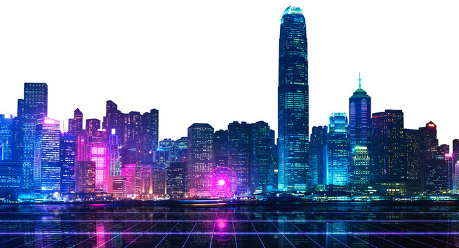 Smart city png, digital transformation technology, transparent background