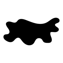 Black amorphous shape with flowing curves abstract blob. black shape with organic curves white. ideal for backgrounds, wallpapers, and social media posts. Vector illustration