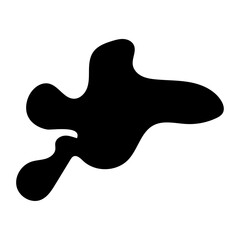 Fototapeta premium Black amorphous shape with flowing curves abstract blob. black shape with organic curves white. ideal for backgrounds, wallpapers, and social media posts. Vector illustration