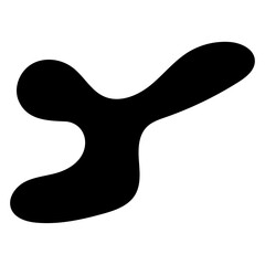 Black amorphous shape with flowing curves abstract blob. black shape with organic curves white. ideal for backgrounds, wallpapers, and social media posts. Vector illustration