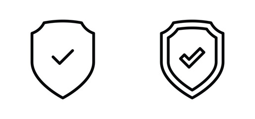 Shield check mark icon vector	