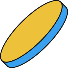 discus throw sport tool cartoon element