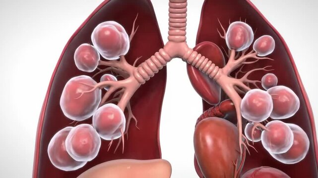 Lung Cancer Anatomy: Detailed Anatomical Rendering of Tumors