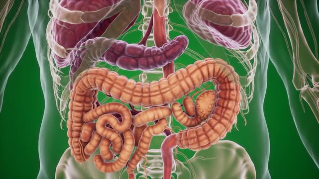 Human Digestive System Anatomy Animation
