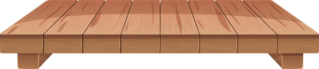 vector illustration of a wooden table