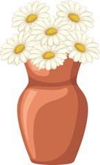 daisies in vase