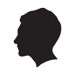 head of people of a silhouette vector on white background