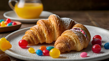 croissant and orange juice