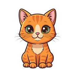 Obraz premium Cute ginger tabby cat with big eyes
