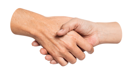 Handshake gesture png sticker, transparent background