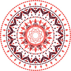 vector illustration of a pink mandala design