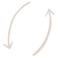 Png doodle reverse arrow in gray sticker