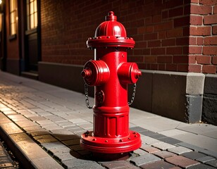 Fototapeta premium Fire Hydrant in Alley Corner