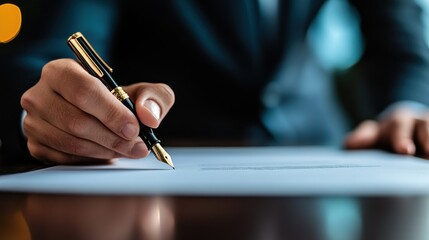 Businessman signing document (1)