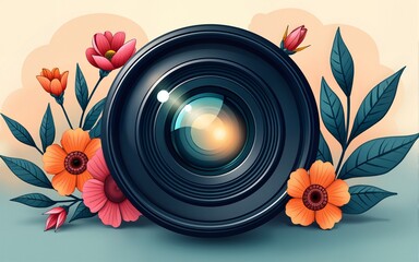 Photography Day, Camera Lens Illustrations. World Photography Day, Nature photography day. World Photography Day Poster, perfect design with lens, Happy Photography Day, Poster, Banner, Social Media