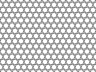 籠目文様　１　白地に黒で描かれたシンプルな和柄の背景
