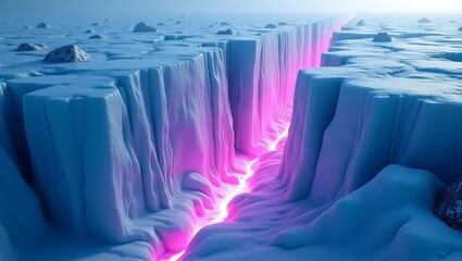 Glowing Ice Canyon