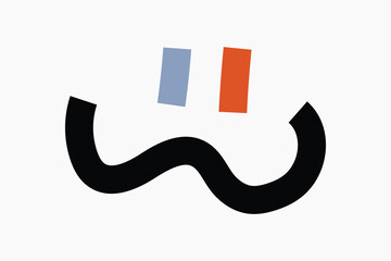 Black squiggly line vector