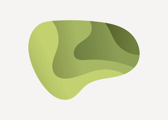 Green organic shape vector
