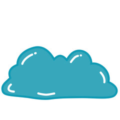 Cute Blue Cloud Doodle