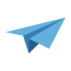 Vector image of a paper airplane icon